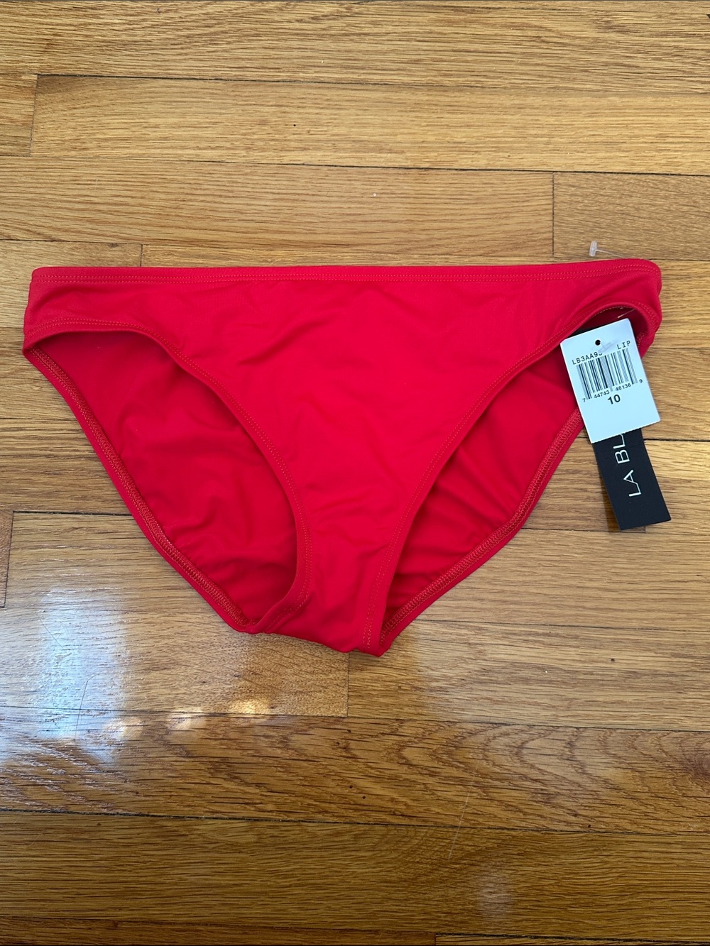 La Blanca Vibrant Red Bikini Bottom, size 10, NWT